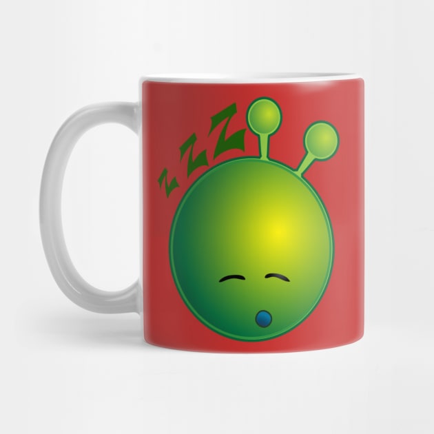 Sleepy Alien Monster ET Extraterrestrial Martian Green Man Emoji for Women, Men and Kids 15 by PatrioTEEism